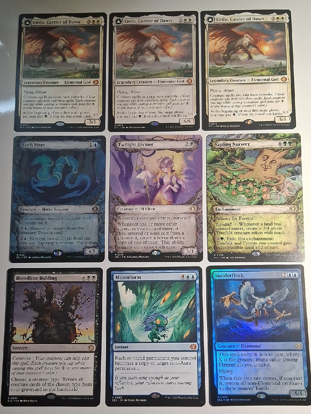 Magic The Gathering ECL Rare And Mythic Foil 17 Card Lot